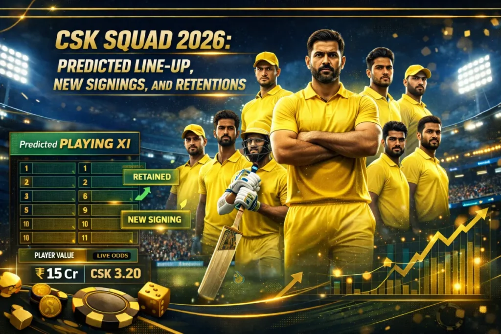 CSK Squad 2026: Predicted Line-Up, New Signings, and Retentions