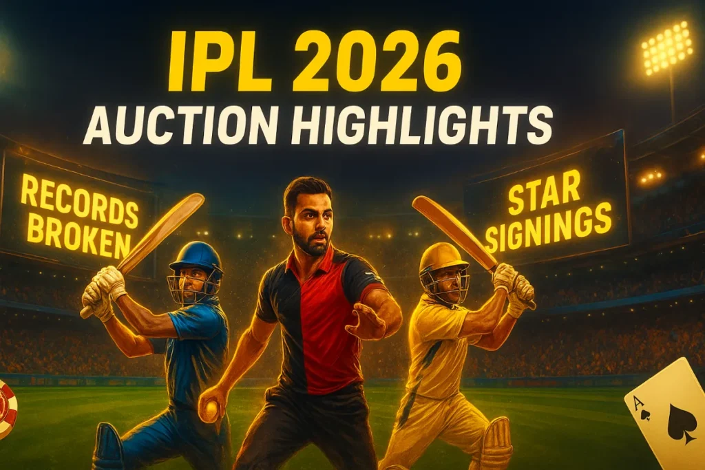IPL 2026 Auction Highlights: Records Broken and Star Signings