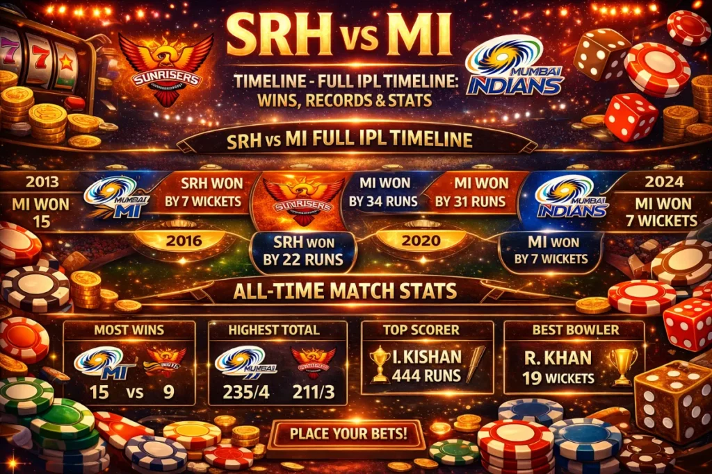 Sunrisers Hyderabad vs Mumbai Indians Timeline