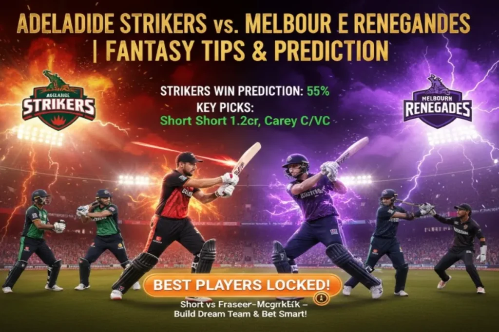 Adelaide Strikers vs Melbourne Renegades – Fantasy Tips, Best Players & Prediction