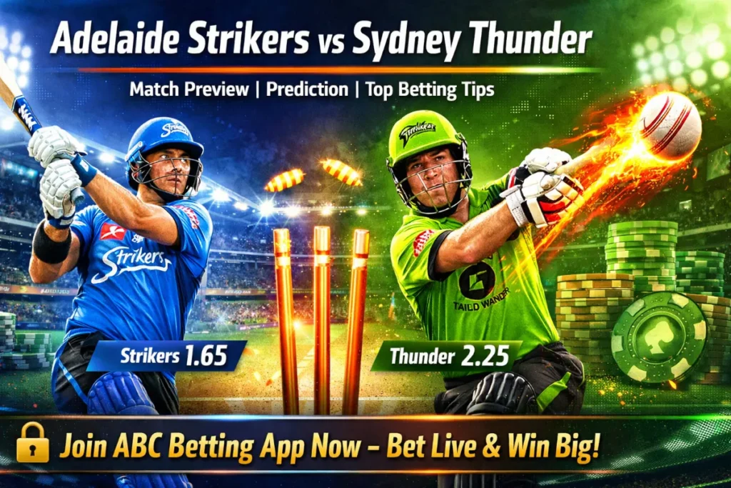 Adelaide Strikers vs Sydney Thunder – Match Preview, Prediction & Betting Tips