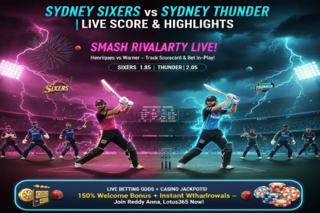 Sydney Sixers vs Sydney Thunder – Live Score, Scorecard & Highlights