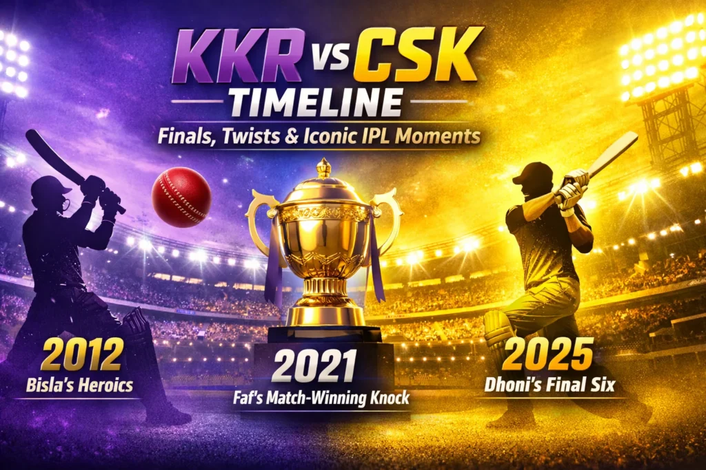 kkr vs csk Timeline