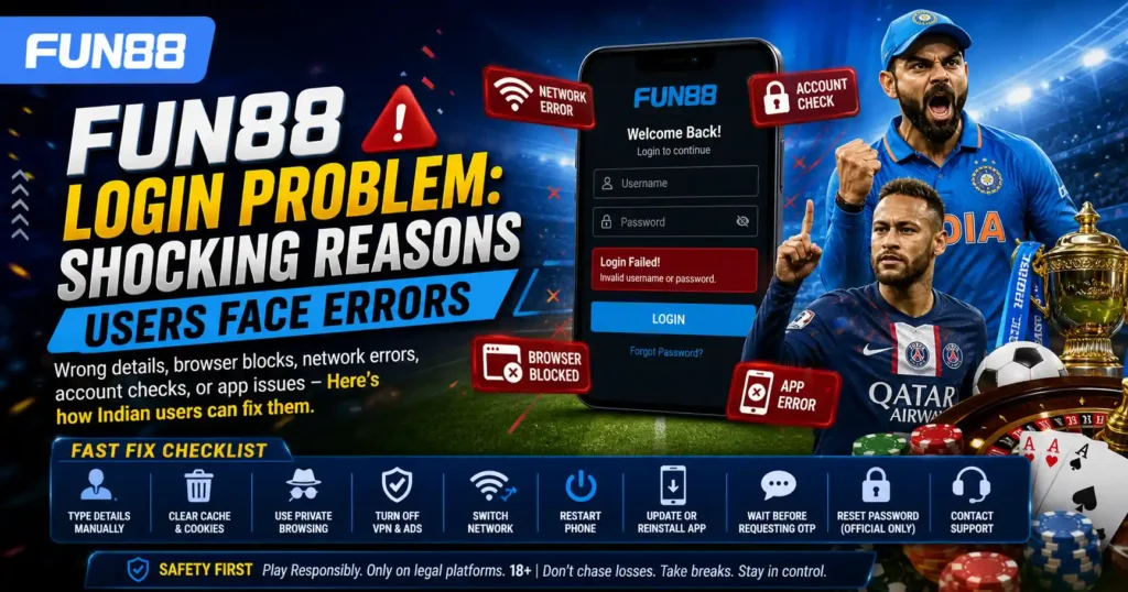 Fun88 Login Problem Shocking Reasons Users Face Errors